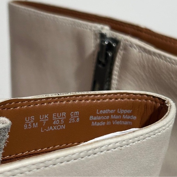 Franco Sarto Cream Heeled Boots Modern Western Design - Picture 10 of 13